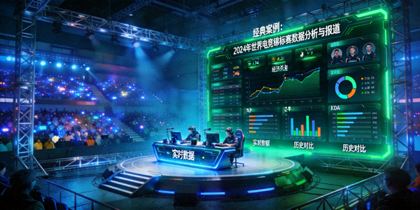 经典案例：2024年世界电竞锦标赛数据分析与报道 - 电竞比赛现场与数据屏幕