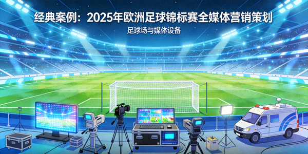 经典案例：2025年欧洲足球锦标赛全媒体营销策划 - 足球场与媒体设备